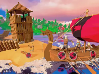Vikings Low-poly 3D model purchase