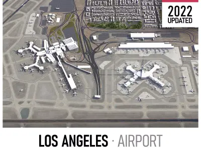 Las Vegas - McCarran Airport Low-poly 3D model
