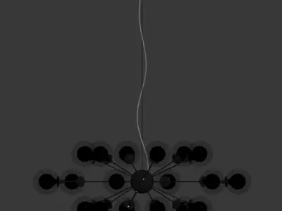 Possini Euro Spheres 30 Wide 15 Light Sputnik Glass Pendant 3D model