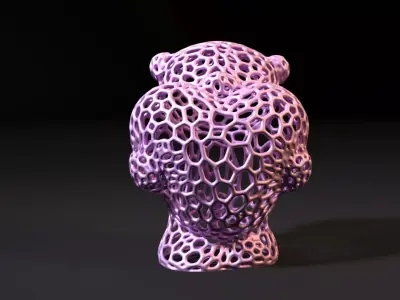 Teddy bear with a heart 3D print model