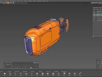 Star Wars Orange Jedi Speeder 3D model