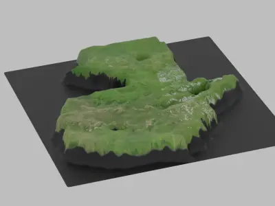Guatemala Map Country Low-poly 3D model