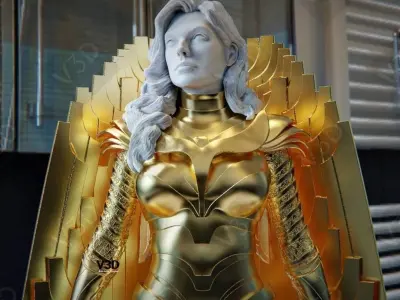 Wonder Woman 1984 - golden armor 2 - V3D 3D print model