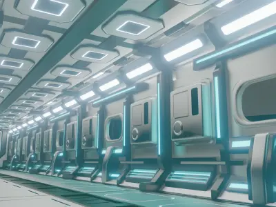 Sci-Fi Interior 3D model 3D model