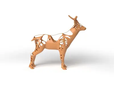 Deer Dust Voronoi Low-poly 3D model