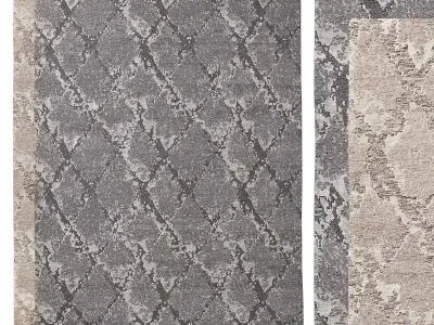 HAMZEH HAND-KNOTTED RUG B 3D model