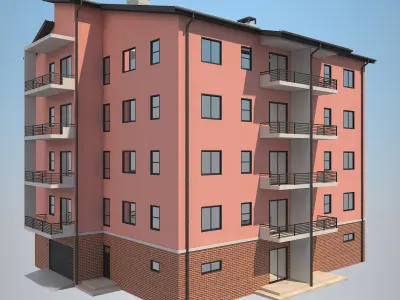 Apartment Building 10 3D model