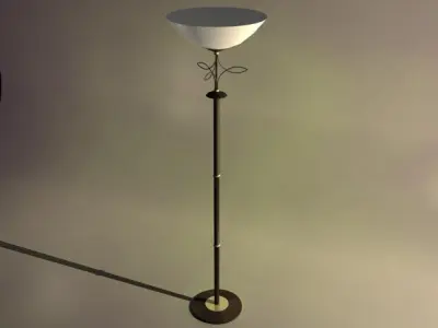 Torchiere Floor Lamp Low-poly 3D model