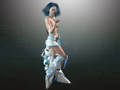 Cyborg War Zone - Eva01 Low-poly 3D model