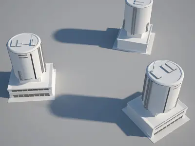 Industrial Building 03 Low-poly 3D model