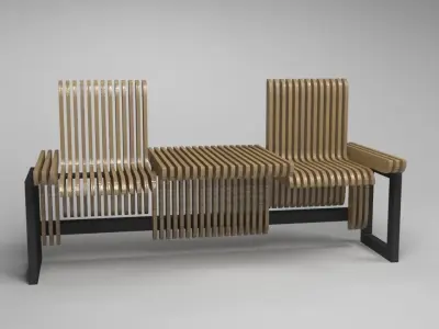 design bench transformer Low-poly 3D model