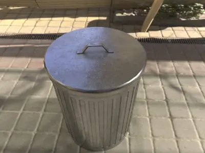 steel trash Low-poly 3D model