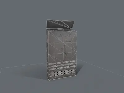 MailBox metal box with holes Low-poly 3D model