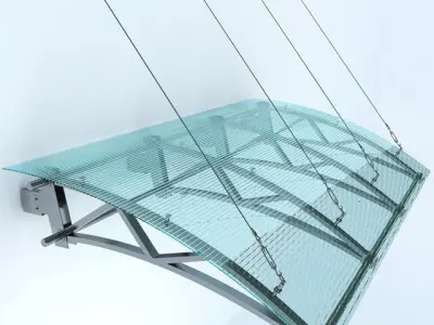 Glass canopy 3D model