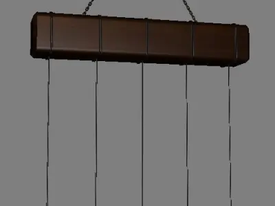 Industrial Lamp Hanging Edisson Indoor Low-poly 3D model