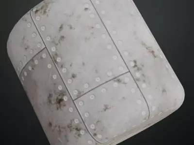 Steel Rusty Plate with Rivets PBR Seamless Texture