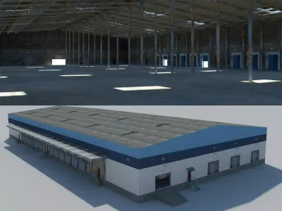 Warehouse Logistic Building 2 3D model