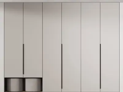 536 cabinet furniture 17 modular wardrobe cupboard 2 3D model