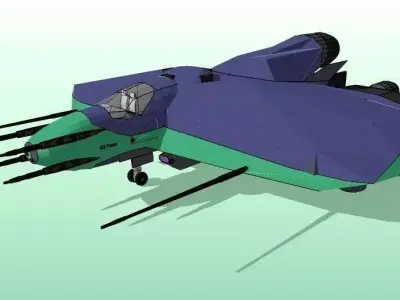 SQ Tamer - Multirole space corvette Conqueror class - parked 3D print model