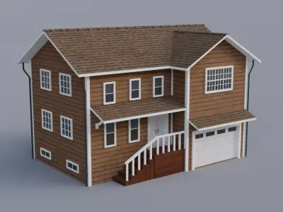 Low Poly house 4 Low-poly 3D model