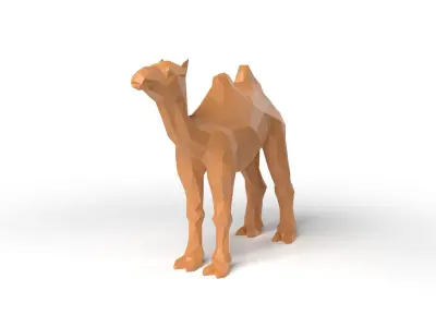 Camel Low Poligonal Low-poly 3D model