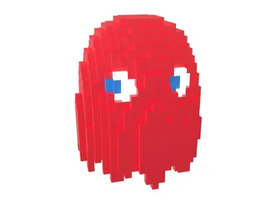 Voxel Blinky v1 001 Low-poly 3D model