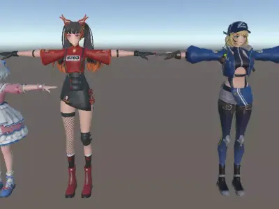 Super Mecha Champions characters 3D model