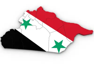3d Political Map of Syria 3D model