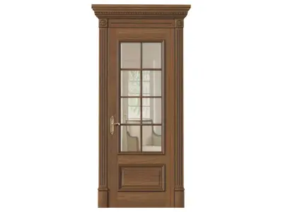 Classic interior door glass 3D model