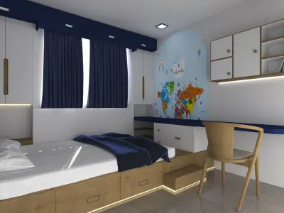 Bedroom Interior 3D model 63