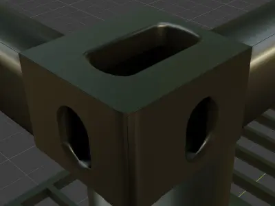 Basic Intermodal Shipping Container Frame Free 3D model