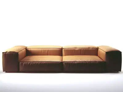 E A seater sofa leather 3D model