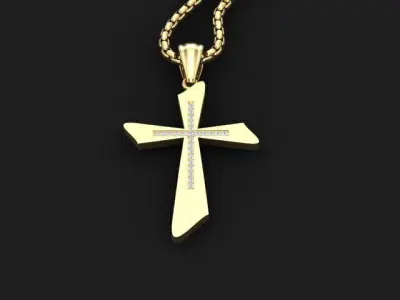 Cross Light Gold 3CP004 3DM STL 3D model