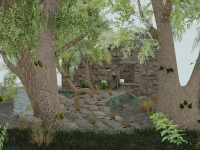 Portugal Unique Scenario with water 3D model