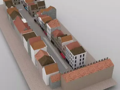 European Street 2 in multiple formats 3D model