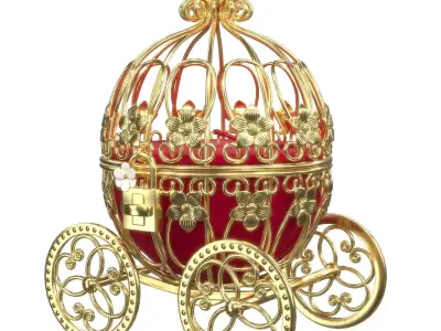 Dolce Gabbana Cinderella Carriage Bag Low-poly 3D model