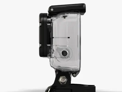 GoPro Hero3 Waterhousing Low-poly 3D model