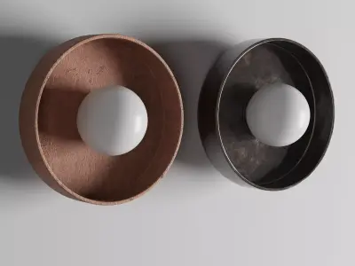 Ceramic Disc Orb Surface Mount Low-poly 3D model