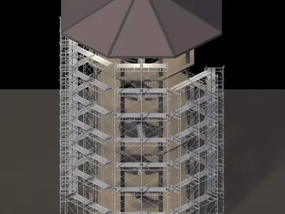 Pavilion in construction scene 26i06 3D model