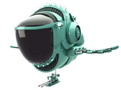 Spacecraft futuristic 3D model