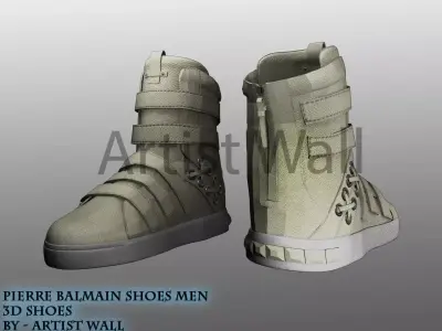 Pierre Balmain Shoes Men Low-poly 3D model
