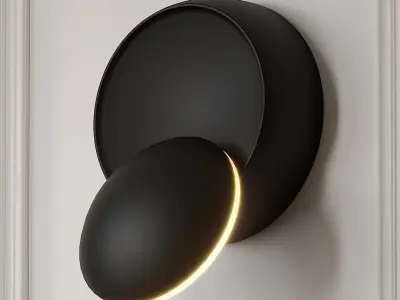 Grnflashing Crescent Round Wall Lamp 3D model