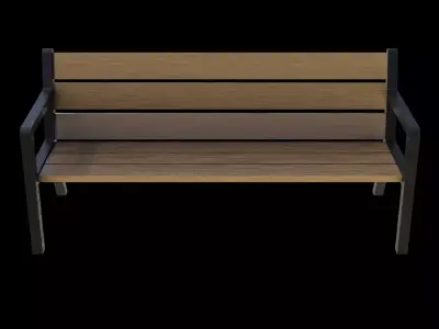Chair Garden Low-poly 3D model