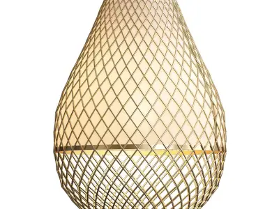 Wicker Pendant Light 3D model purchase