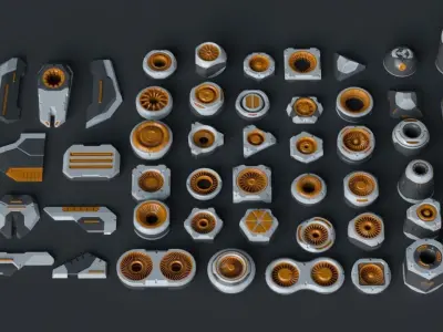 Sci-Fi Details Kit-Bash VOL03 3D model