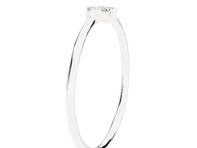 Light Minimalist Diamond Ring 3D print model