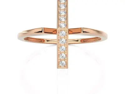 Light Minimalist Diamond Ring 3D print model