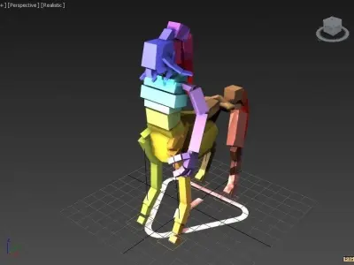 Wild Centaur Low-poly 3D model