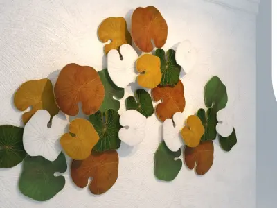 LOTUS LEAF WALL ART 02 Low-poly 3D model
