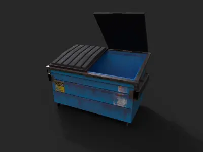 Dumpster Pack Low-poly 3D model